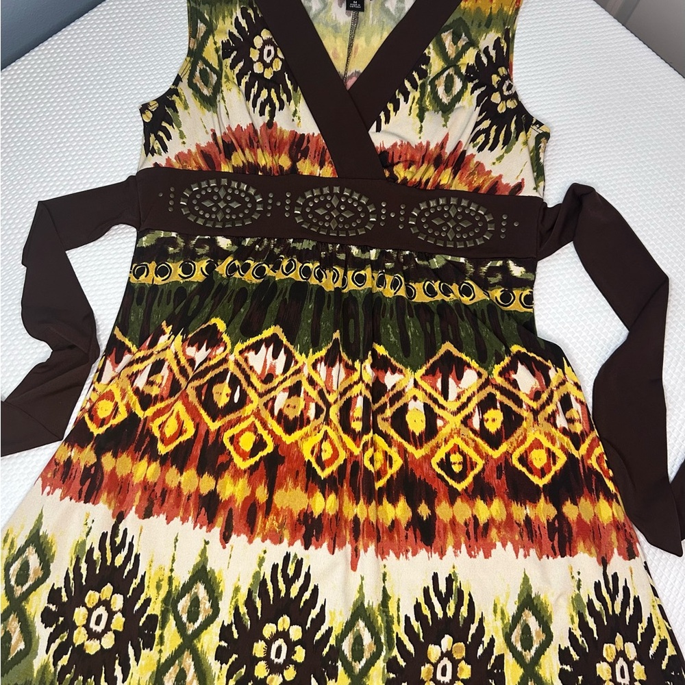 IZ Byer Medium Boho Studded Dress
